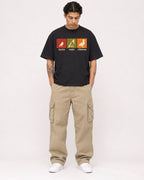 Mockup Boxy Heavyweight Tee Black male full-body 36