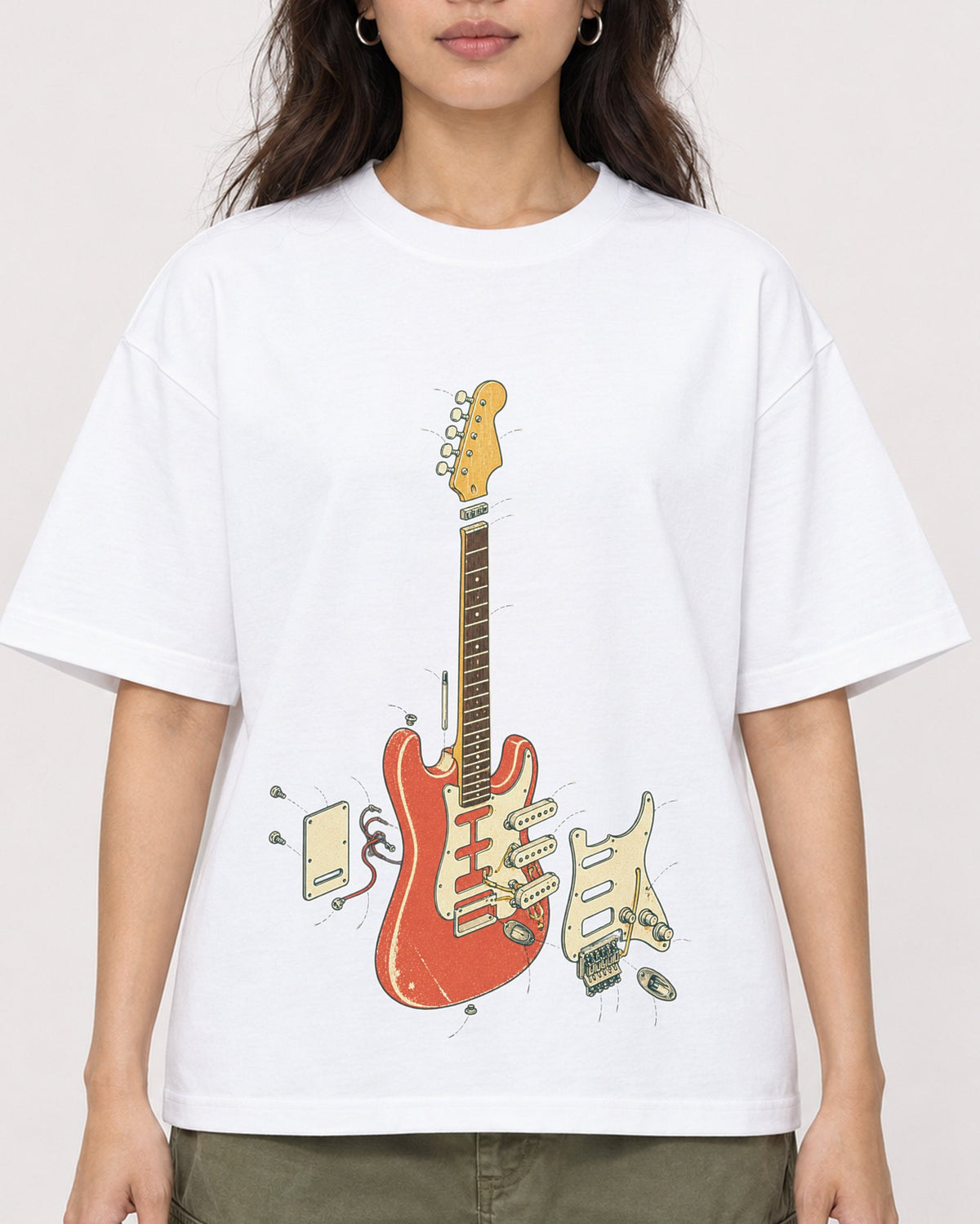 Mockup Boxy Heavyweight Tee White female close-up 02