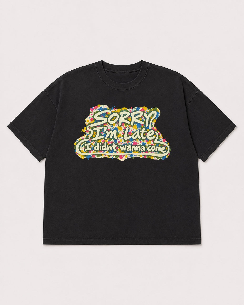 Mockup Boxy Heavyweight Tee Black product