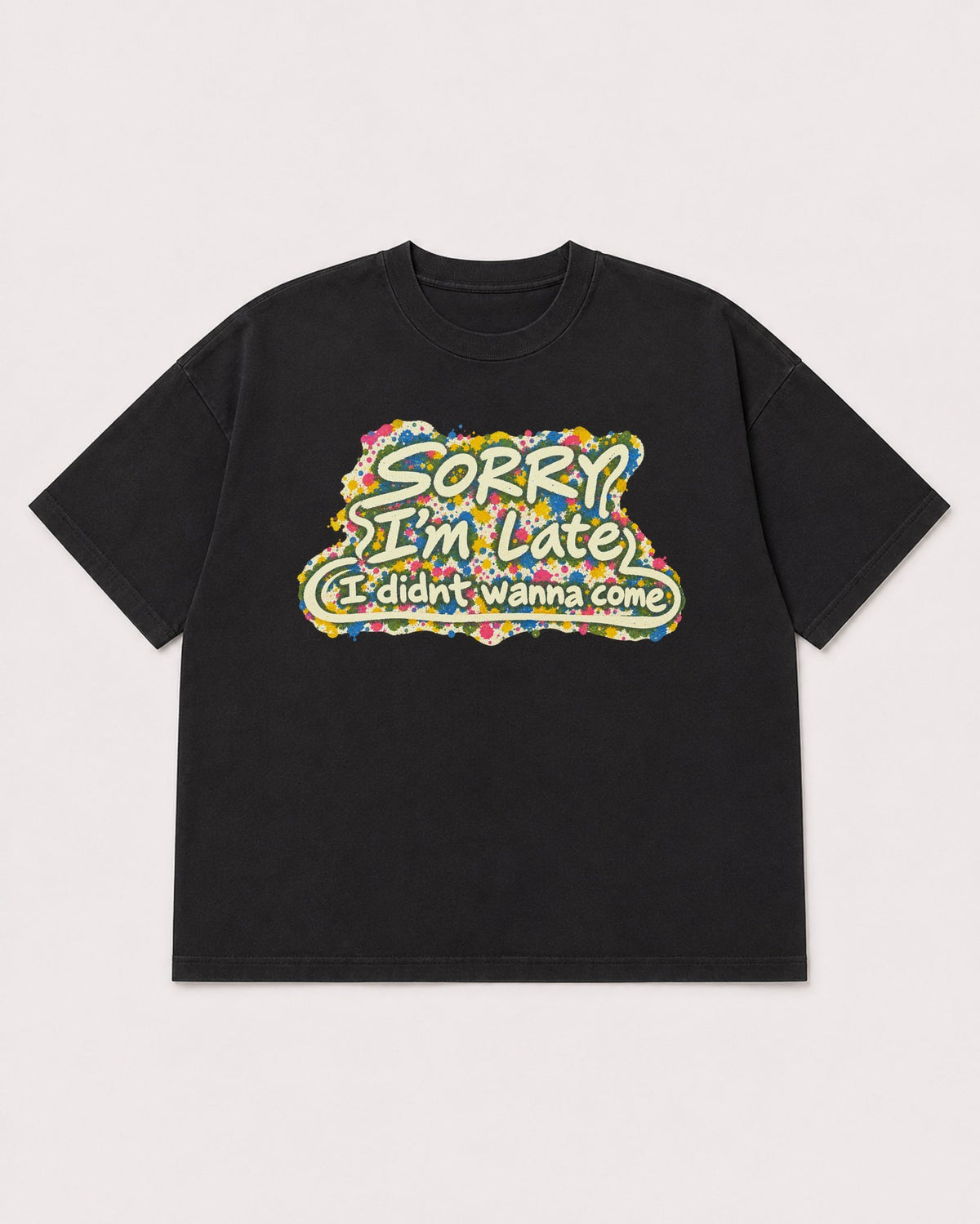 Mockup Boxy Heavyweight Tee Black product