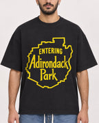 Mockup Boxy Heavyweight Tee Black male close-up 07