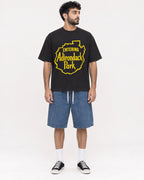 Mockup Boxy Heavyweight Tee Black male full-body 07