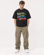 Mockup Boxy Heavyweight Tee Black male full-body 08