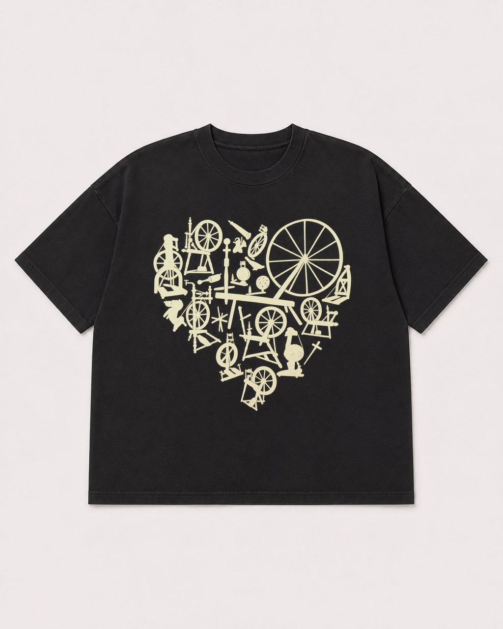 Mockup Boxy Heavyweight Tee Black product