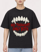 Mockup Boxy Heavyweight Tee Black male close-up 01