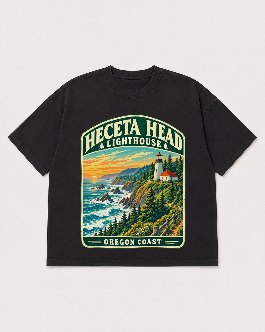 Mockup Boxy Heavyweight Tee Black product