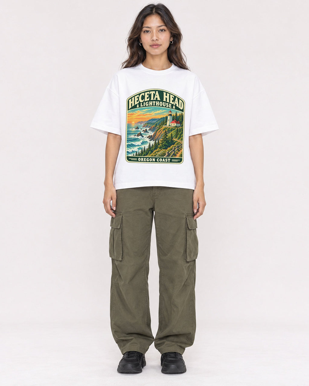 Mockup Boxy Heavyweight Tee White female full-body 02
