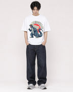 Mockup Boxy Heavyweight Tee White male full-body 11