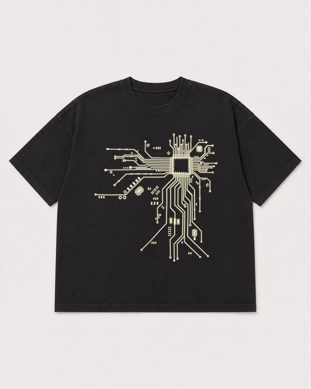 Mockup Boxy Heavyweight Tee Black product