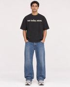 Mockup Boxy Heavyweight Tee Black male full-body 10