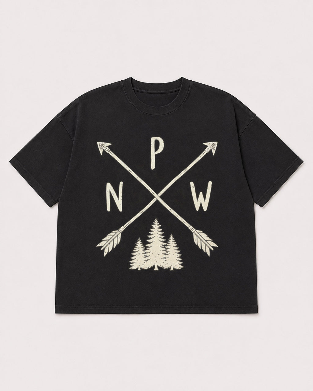 Mockup Boxy Heavyweight Tee Black product