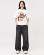 Mockup Boxy Heavyweight Tee White female full-body 03