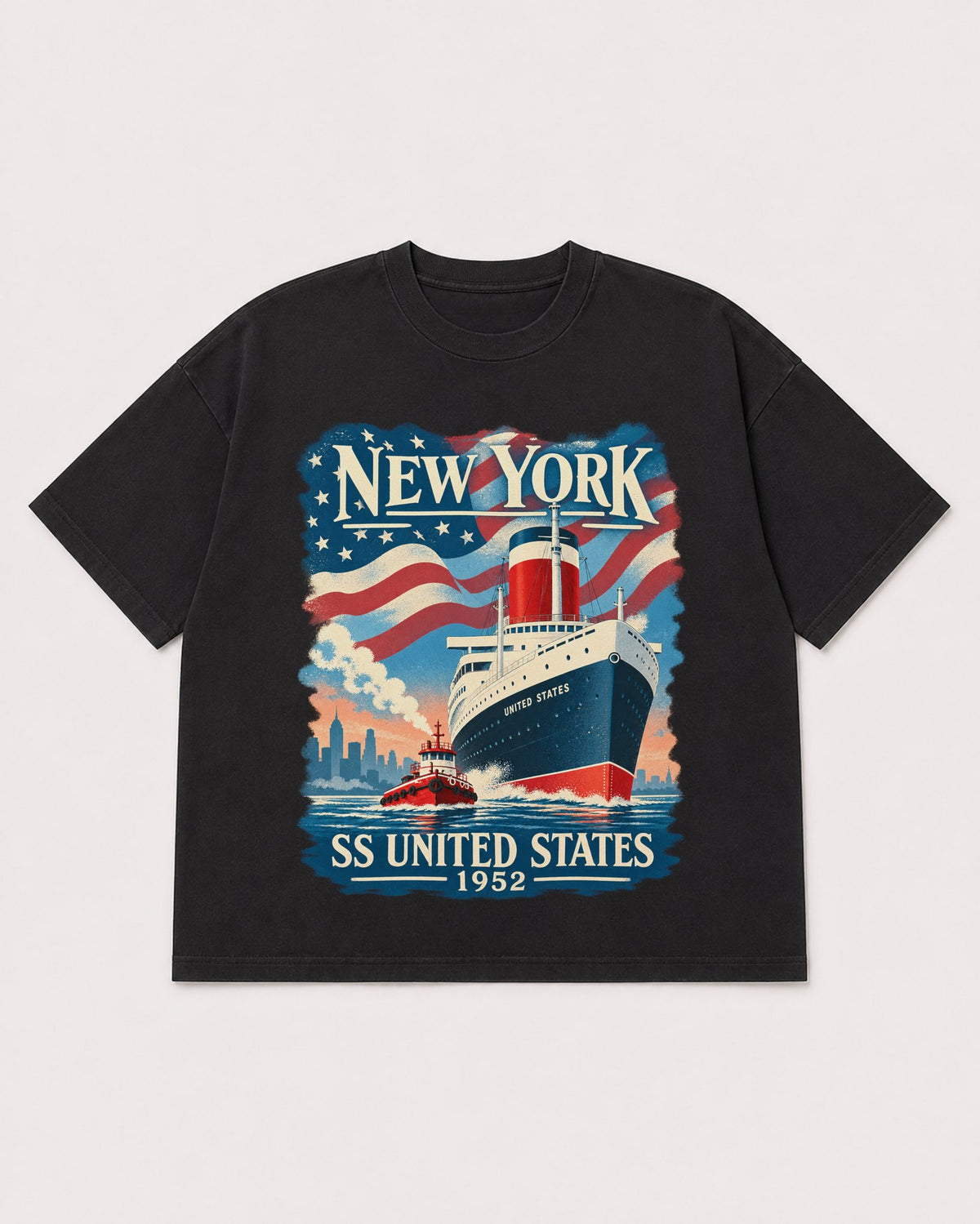 Mockup Boxy Heavyweight Tee Black product