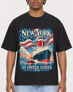 Mockup Boxy Heavyweight Tee Black male close-up 05