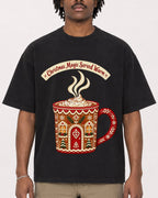 Mockup Boxy Heavyweight Tee Black male close-up 04