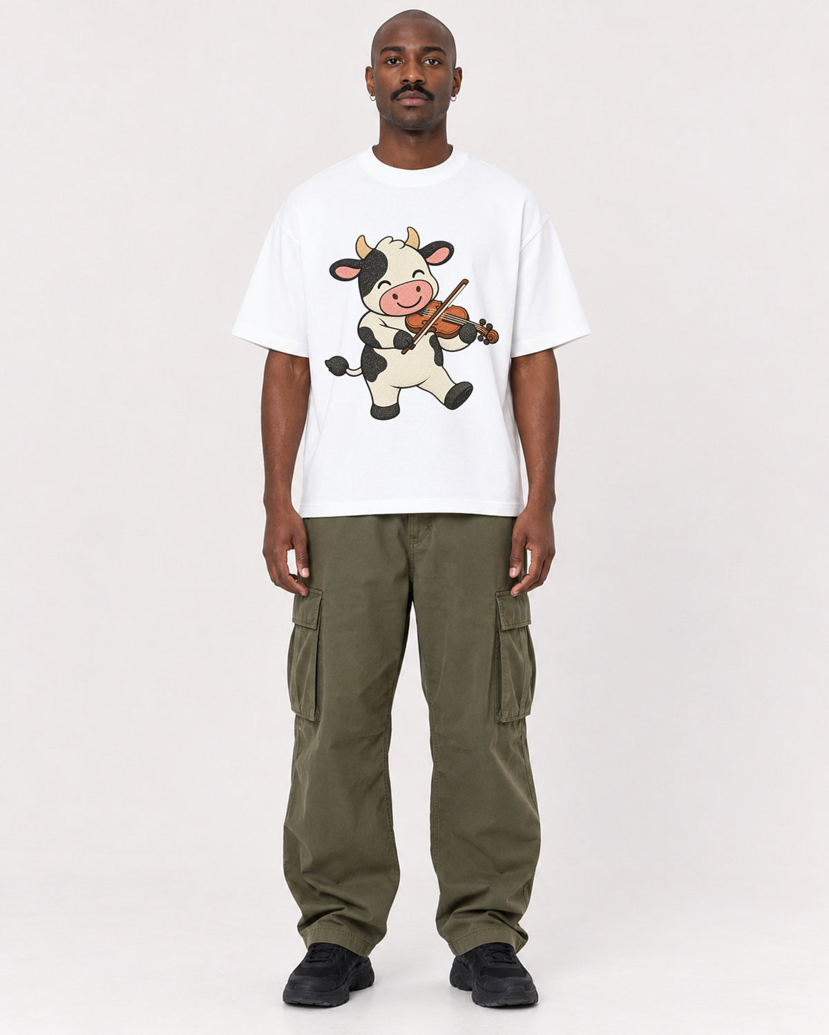Mockup Boxy Heavyweight Tee White male full-body 44