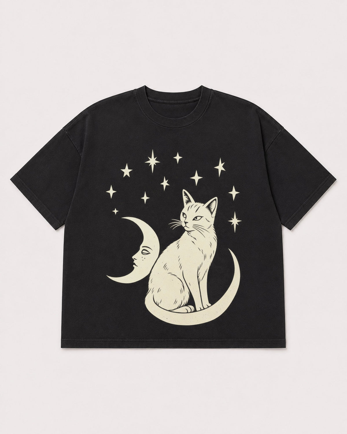 Mockup Boxy Heavyweight Tee Black product