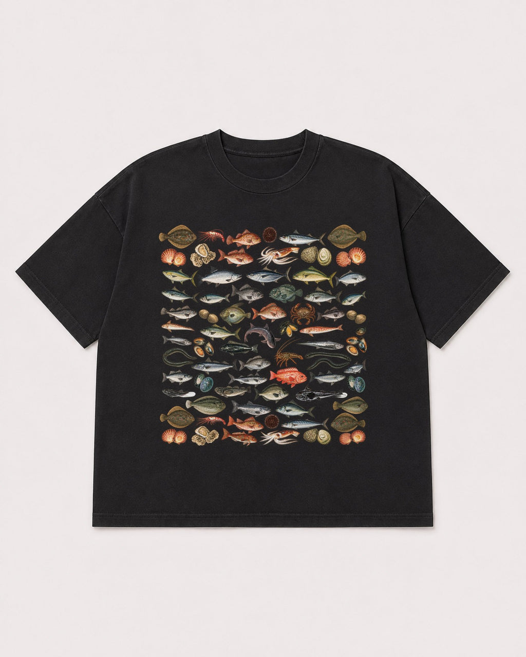 Mockup Boxy Heavyweight Tee Black product