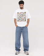 Mockup Boxy Heavyweight Tee White male full-body 07
