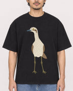Mockup Boxy Heavyweight Tee Black male close-up 02