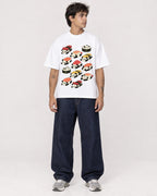 Mockup Boxy Heavyweight Tee White male full-body 06