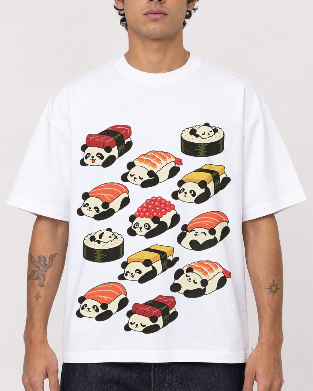 Mockup Boxy Heavyweight Tee White male close-up 06