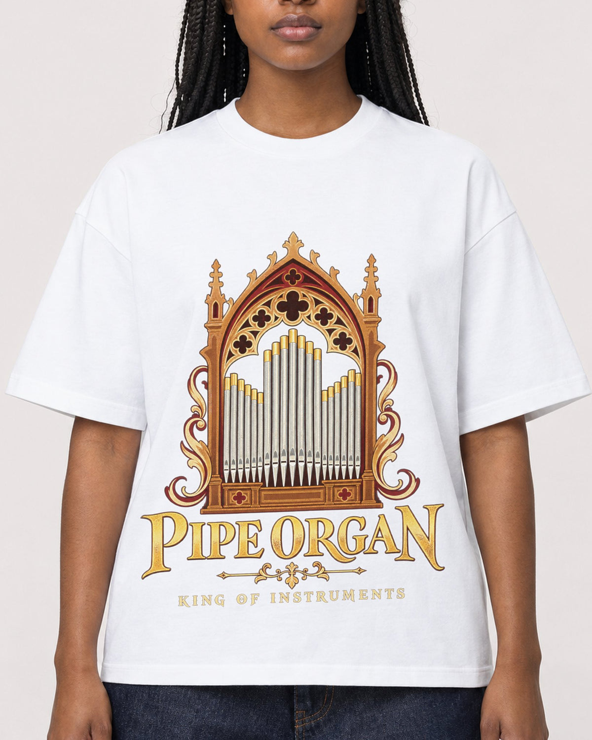 Mockup Boxy Heavyweight Tee White female close-up 04