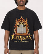 Mockup Boxy Heavyweight Tee Black male close-up 04
