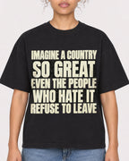 Mockup Boxy Heavyweight Tee Black female close-up 20