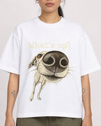 Mockup Boxy Heavyweight Tee White female close-up 42