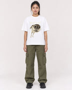 Mockup Boxy Heavyweight Tee White female full-body 42