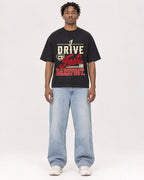 Mockup Boxy Heavyweight Tee Black male full-body 05