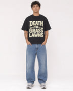 Mockup Boxy Heavyweight Tee Black male full-body 06