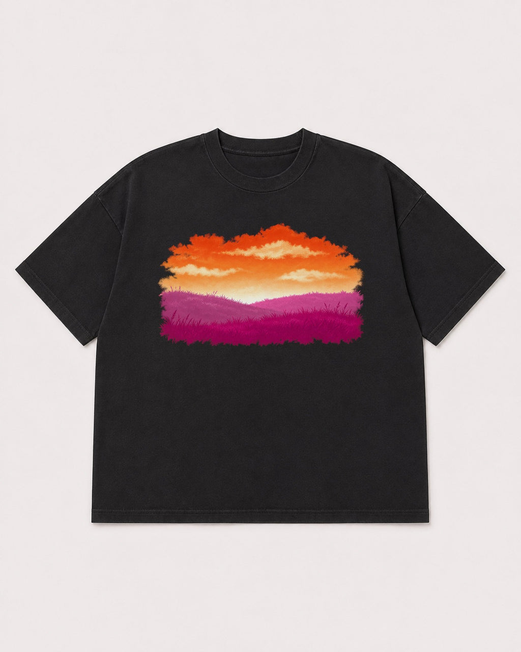 Mockup Boxy Heavyweight Tee Black product