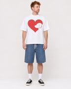 Mockup Boxy Heavyweight Tee White male full-body 38