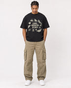 Mockup Boxy Heavyweight Tee Black male full-body 40