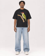 Mockup Boxy Heavyweight Tee Black male full-body 05