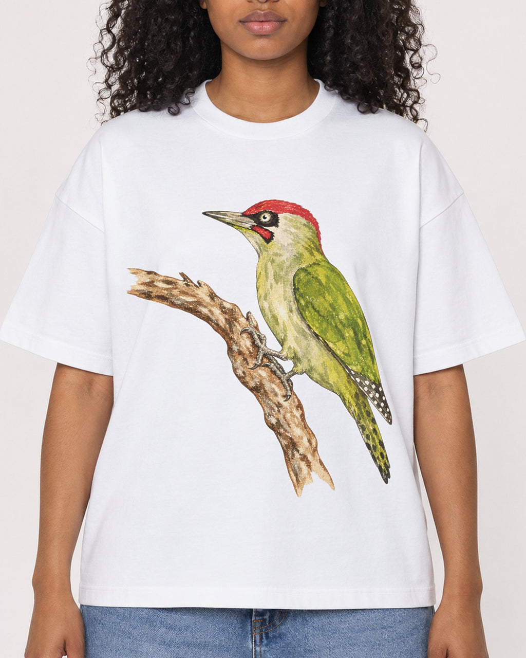 Mockup Boxy Heavyweight Tee White female close-up 05