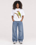 Mockup Boxy Heavyweight Tee White female full-body 05