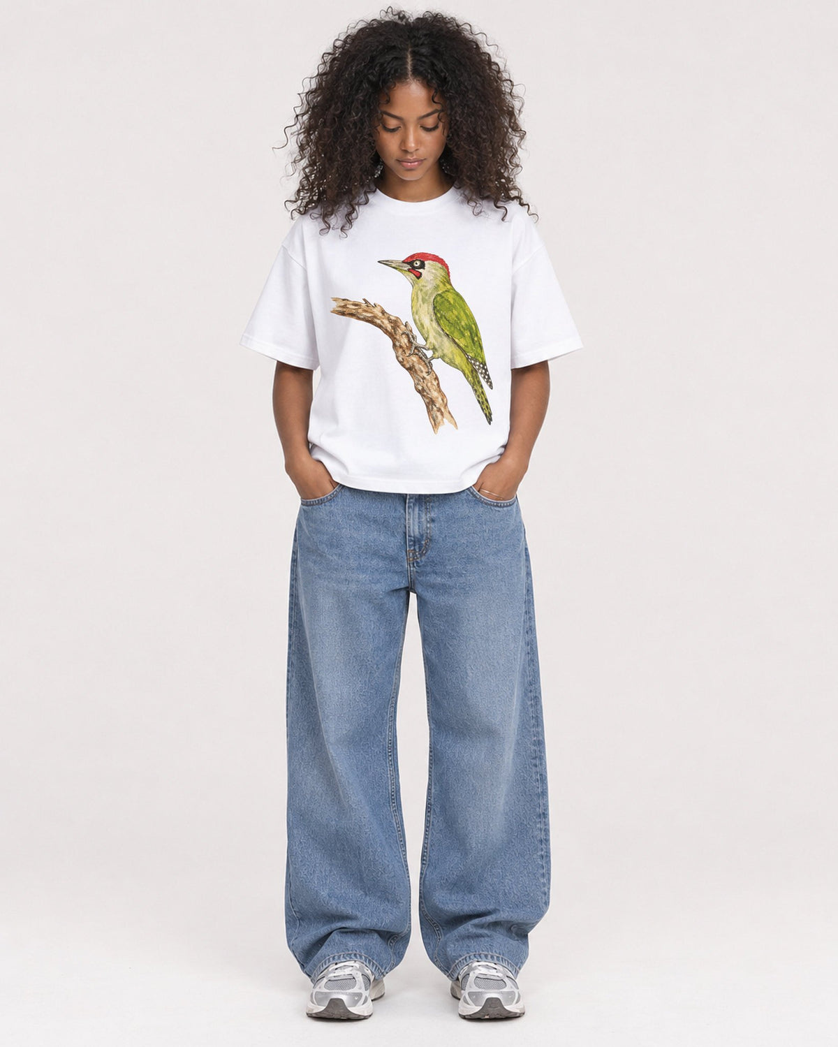 Mockup Boxy Heavyweight Tee White female full-body 05