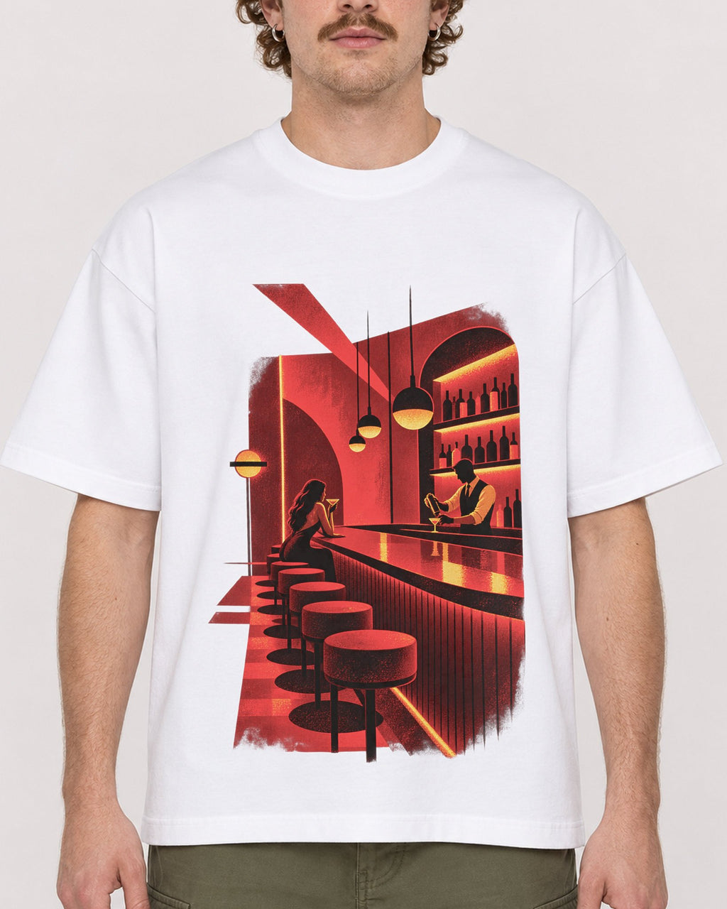 Mockup Boxy Heavyweight Tee White male close-up 09