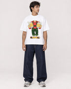 Mockup Boxy Heavyweight Tee White male full-body 06