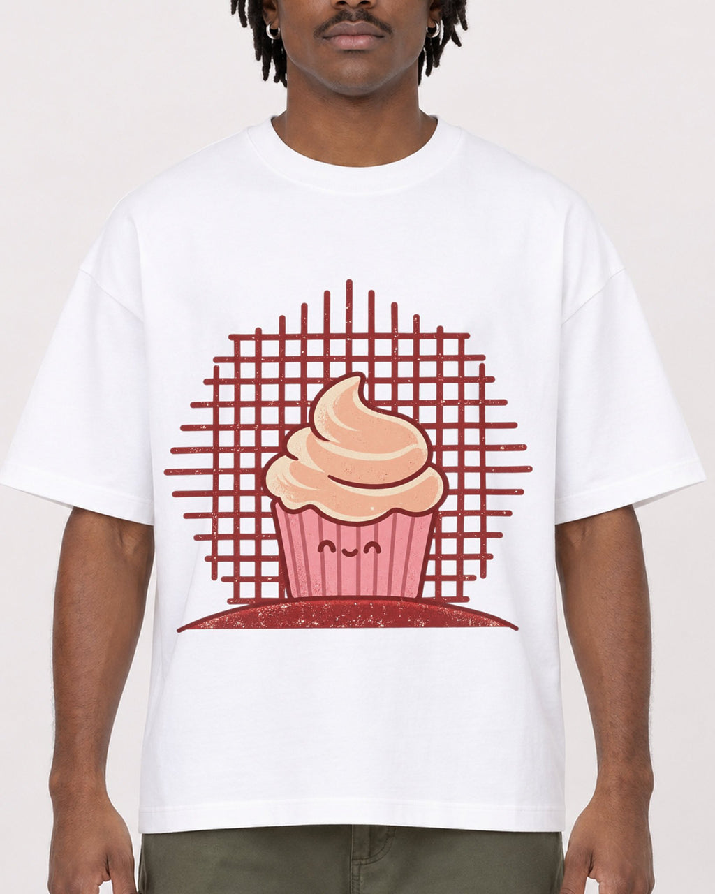 Mockup Boxy Heavyweight Tee White male close-up 04