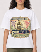 Mockup Boxy Heavyweight Tee White female close-up 07
