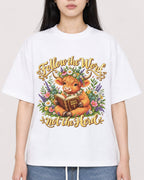 Mockup Boxy Heavyweight Tee White female close-up 01