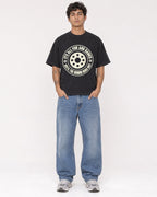 Mockup Boxy Heavyweight Tee Black male full-body 06