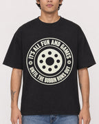 Mockup Boxy Heavyweight Tee Black male close-up 06