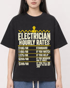 Mockup Boxy Heavyweight Tee Black female close-up 01