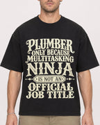 Mockup Boxy Heavyweight Tee Black male close-up 08