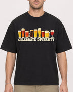 Mockup Boxy Heavyweight Tee Black male close-up 08